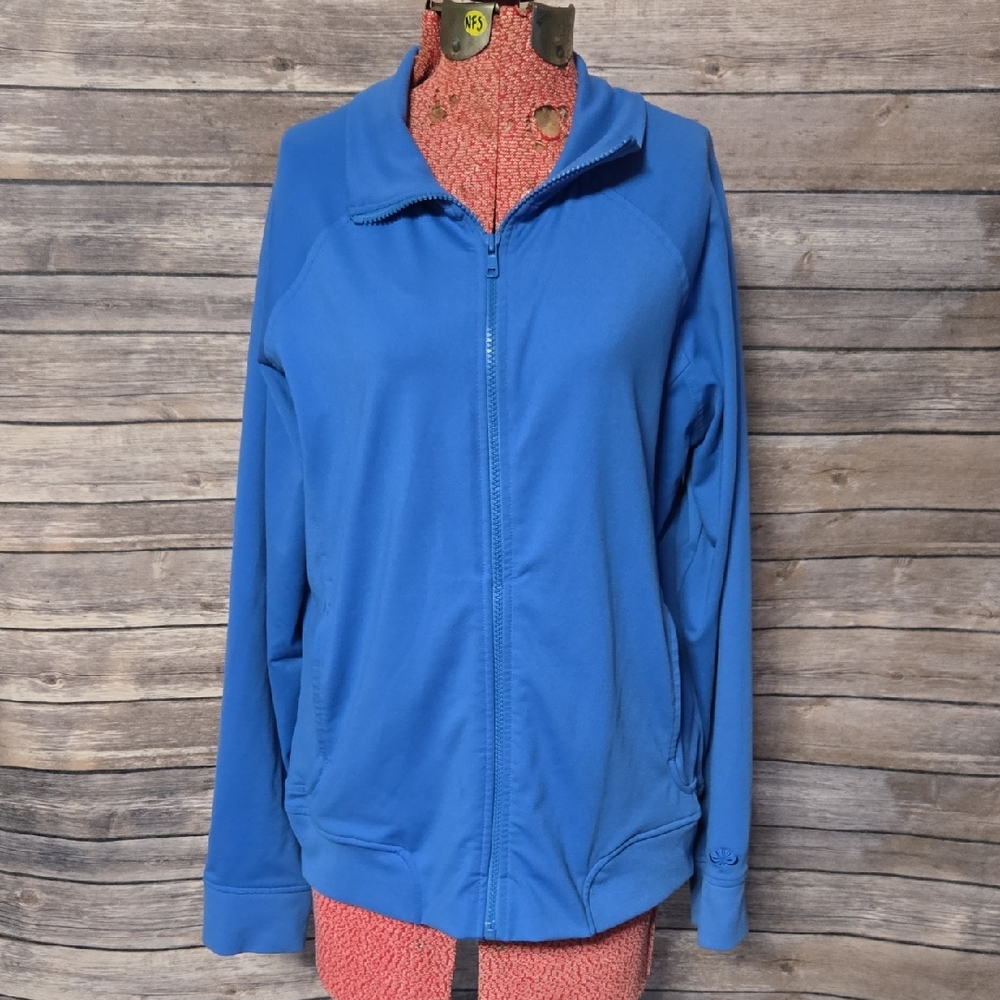 Old Navy Blue Varsity Jacket with Stand-Up Collar